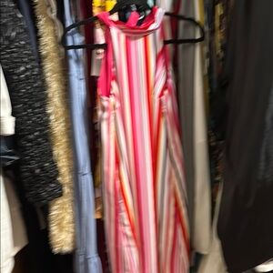 Striped Multicolor Sleeveless Dress